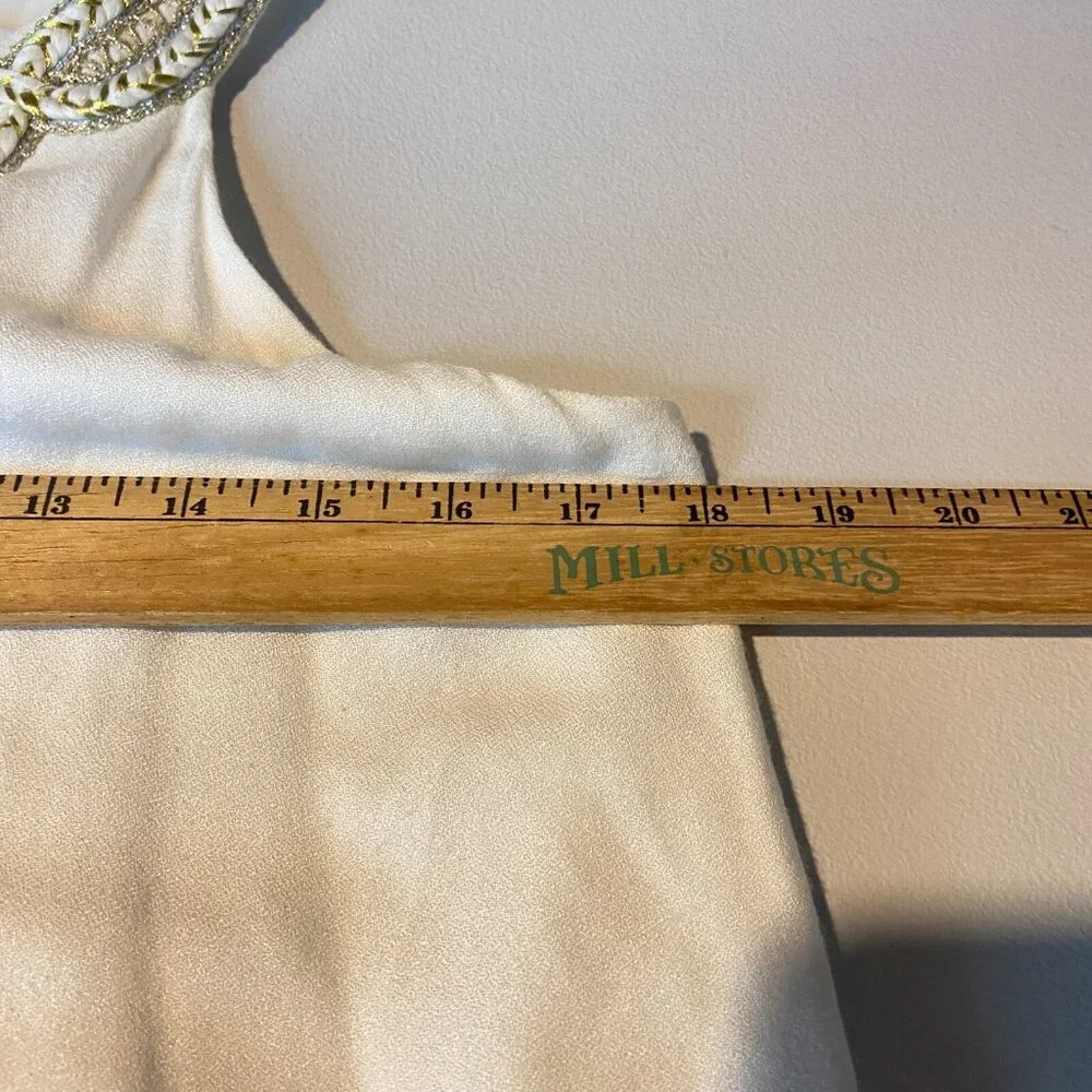 Lilly Pulitzer Women M Valli Soft Shirt Dress Mini White Gold Sparkle Rhinestone - Picture 8 of 10